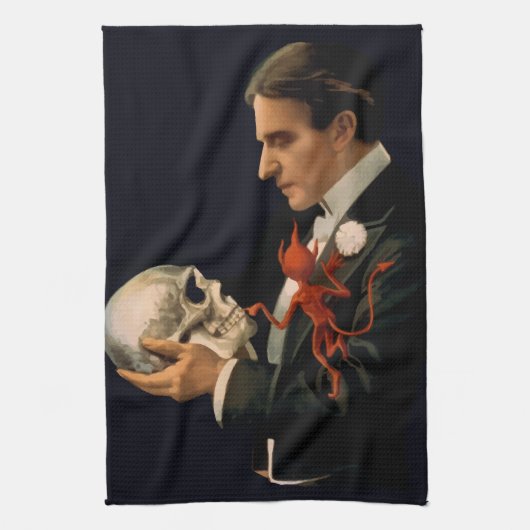 ヴィンテージマジシャン、サーストンホールディングアヒトスカル キッチンタオル (縦)