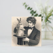 ヴィンテージマジシャン&ラビット魔法トリック カード (スタンド正面)