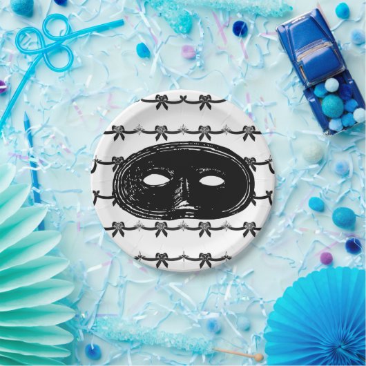 ヴィンテージマスカレードパーティーマスク ペーパープレート (パーティー)