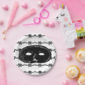 ヴィンテージマスカレードパーティーマスク ペーパープレート (パーティー)