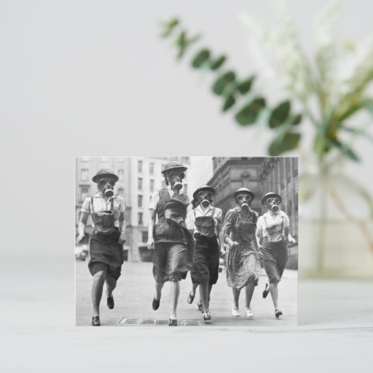 ヴィンテージマスク世界大戦はがき ポストカード (スタンド正面)