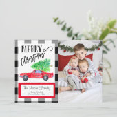 ヴィンテージマスタングクリスマスフォトカード シーズンカード (スタンド正面)