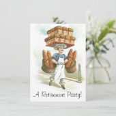 ヴィンテージマスターベーカリーベイカー退職招待状 招待状 (スタンド正面)