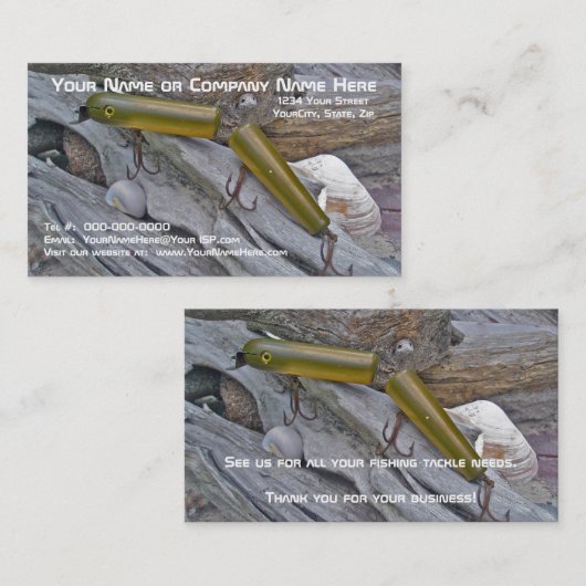 ヴィンテージマスタールアジョイントウナギ塩水栓 名刺 (正面/裏面)