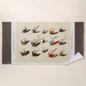 ヴィンテージマス羽 ビーチタオル (正面)