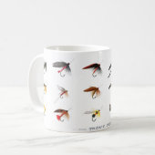 ヴィンテージマス釣りフライコーヒーマグ コーヒーマグカップ (正面左)