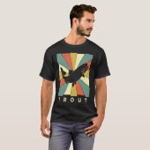 ヴィンテージマス魚レトロスタイル動物 Tシャツ (正面フル)
