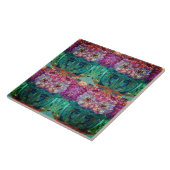 ヴィンテージマゼンタ絵画花瓶抽象芸術 タイル (側面)