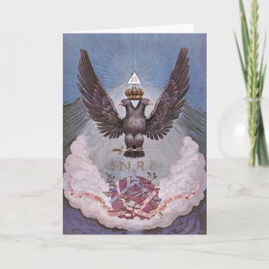 ヴィンテージマソニックプリント カード (正面)