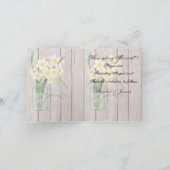 ヴィンテージマソンズJarとDaffodil日付カードを保存 案内状 (内部)