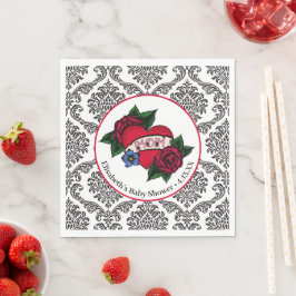 ヴィンテージマタトゥー紙ナプキンス スタンダードランチョンナプキン