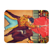 ヴィンテージマタドールとケープアンドブル、ジュアレス、メキシコ マグネット (横)