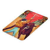 ヴィンテージマタドールとケープアンドブル、ジュアレス、メキシコ マグネット (左側)