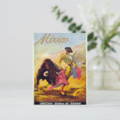 ヴィンテージマタドールメキシコ旅行広告 ポストカード (スタンド正面)