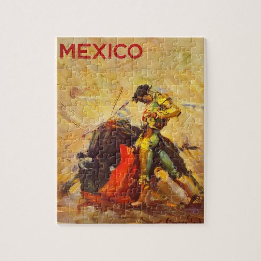 ヴィンテージマタドールメキシコ-メキシコの旅行観光 ジグソーパズル (縦)
