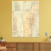 ヴィンテージマダガスカルの地図（1896年） キャンバスプリント (インサイチュ (リビング))