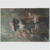 ヴィンテージマダムフルーア標準プードルデコページ 薄葉紙 (正面)