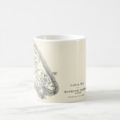 ヴィンテージマッキナックアイランドミシガンマグの地図 コーヒーマグカップ (中央)