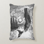 ヴィンテージマッコウクジラの漂白、海洋生物 アクセントクッション (正面(垂直))