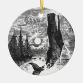 ヴィンテージマッコウクジラの漂白、海洋生物 セラミックオーナメント (正面)