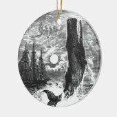 ヴィンテージマッコウクジラの漂白、海洋生物 セラミックオーナメント (左)