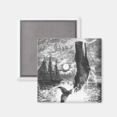 ヴィンテージマッコウクジラの漂白、海洋生物 マグネット (正面/裏面)