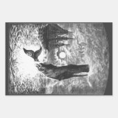 ヴィンテージマッコウクジラの漂白、海洋生物 ラッピングペーパーシート (正面)