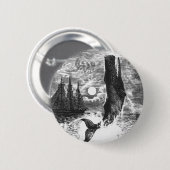 ヴィンテージマッコウクジラの漂白、海洋生物 缶バッジ (正面&裏面)