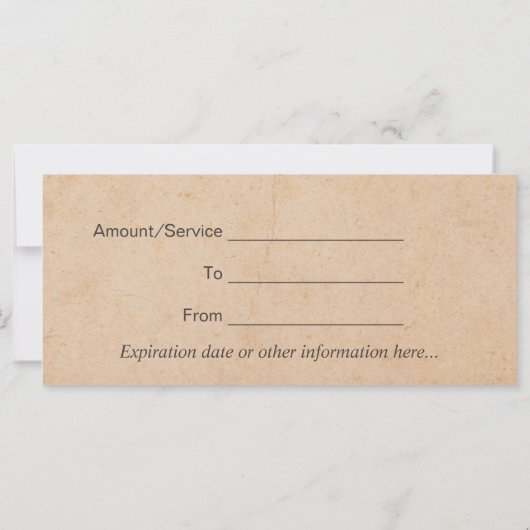 ヴィンテージマッサージセラピーロータスギフト券 (裏面)