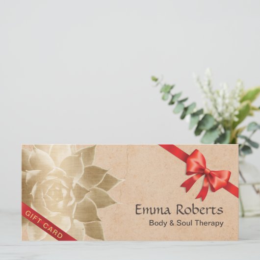 ヴィンテージマッサージセラピーロータスギフト券 (スタンド正面)