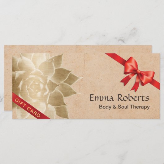 ヴィンテージマッサージセラピーロータスギフト券 (正面/裏面)