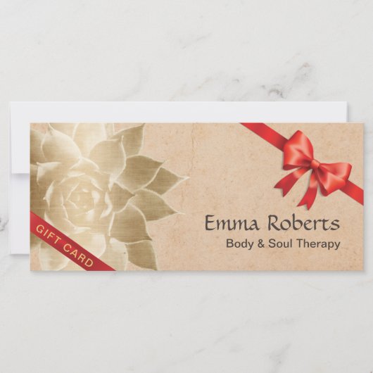 ヴィンテージマッサージセラピーロータスギフト券 (正面)