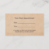 ヴィンテージマッサージセラピー金ゴールドロータスアポイントメント 予約カード (裏面)