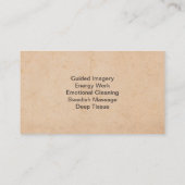 ヴィンテージマッサージセラピー金ゴールド蓮 名刺 (裏面)