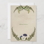 ヴィンテージマッシュルームコテージコア結婚式招待状 招待状 (裏面)