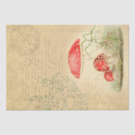 ヴィンテージマッシュルームデクページ紙マールホール 薄葉紙