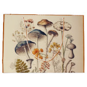 ヴィンテージマッシュルームナチュラリスト焼きオレンジ ラージペーパーバッグ (裏面)