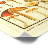 ヴィンテージマッシュルームブラウンイエローアフランスのートプリント ポスター (角)