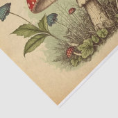 ヴィンテージマッシュルームレッドトースツールのデカップデカップコテージ 薄葉紙 (詳細)