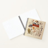 ヴィンテージマッシュルーム自然名と件名 ノートブック (内部)