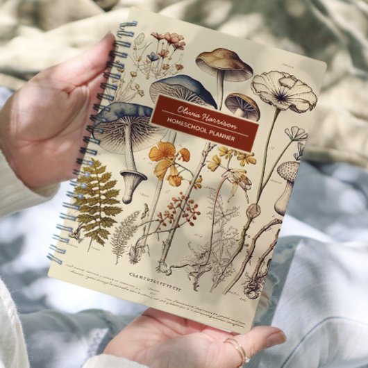 ヴィンテージマッシュルーム自然名と件名 プランナー手帳