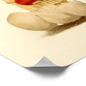 ヴィンテージマッシュルーム1861アートプリントレッドキャップ ポスター (角)