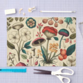 ヴィンテージマッシュルーム&フローラコレクションティッシュペーパー 薄葉紙 (クラフト)