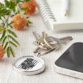 ヴィンテージマッスルカーピストン米国国旗のメおもしろいッチ キーホルダー (側面)