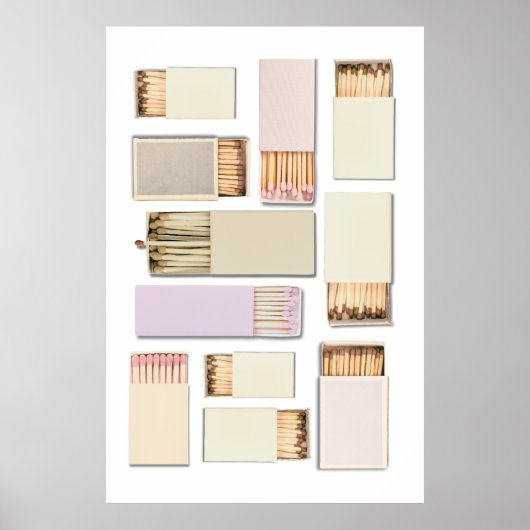 ヴィンテージマッチボックステンプレートの個人用設定 ポスター (正面)