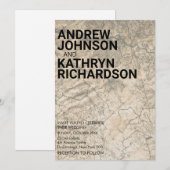 ヴィンテージマップのウェディング招待状 招待状 (正面/裏面)