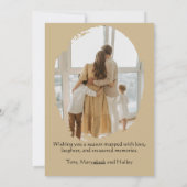 ヴィンテージマップのクリスマスツリー シーズンカード (裏面)