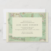 ヴィンテージマップの冒険がユニーク卒業 案内状 (裏面)