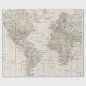 ヴィンテージマップの折り返し紙 ラッピングペーパー (フラット)