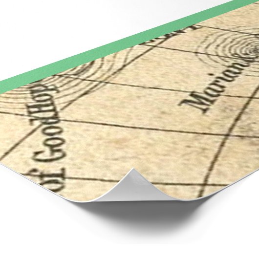 ヴィンテージマップの結婚プラグ抜き ポスター (角)